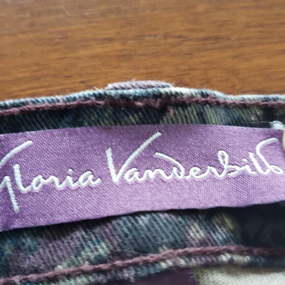 Gloria Vanderbilt 14 girls floral multi color jeans - Picture 3 of 5